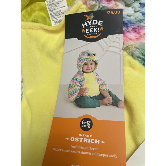 Baby Ostrich Halloween Costume Pullover Style colorful dress up  6-12 months new - Picture 5 of 8